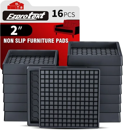 Miniatura 43 de Ezprotekt Almohadillas Antideslizantes para Muebles, 8 Piezas Copas de Ruedas de Goma Antideslizantes de 2.5", Posavasos Antideslizantes