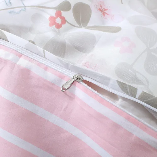 Miniatura 5 de Swanson Beddings Juego de ropa de cama de 2 piezas 100% algodón floral rosado: funda nórdica y una funda de almohada (individual)