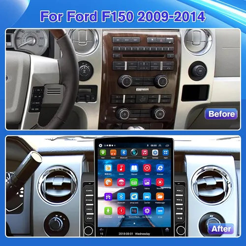 Miniatura 3 de [4+64G] 9.7" Radio de estéreo de coche para Ford F150 2009 2010 2011 2012 2013 2014 Android 13 Radio de pantalla táctil de actualización con Carplay