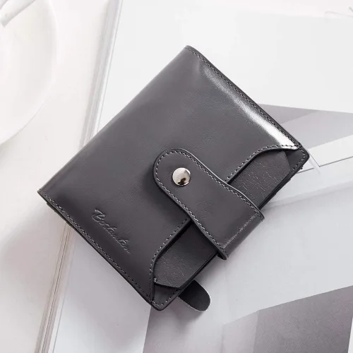 Miniatura 7 de BOSTANTEN - Billetera de cuero para mujer con bloqueo RFID, pequeña, con cremallera, de bolsillo, para tarjetas, con ventana para documento