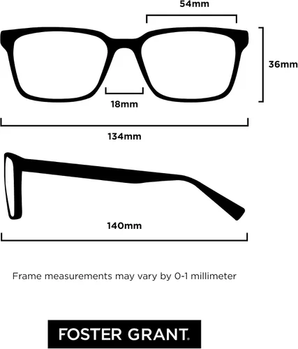 Miniatura 5 de Foster Grant - Lentes multifocales Conan para leer Tortuga brillante/Transparente
