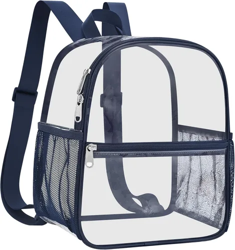 Miniatura 18 de Mochila transparente Oraben para eventos de estadio, mochila transparente para estadio 12x6x12, Negro, Pequeño