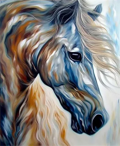 LOMSIOY Kits de arte de diamantes 5D para adultos, kits de pintura de diamantes de caballo para principiantes, arte de diamantes de imitación de 37