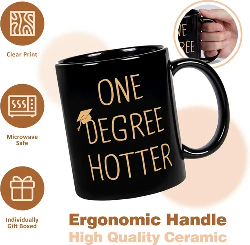 Miniatura 3 de Regalos de graduación para ella, él, taza de cerámica de 11 oz para un grado más caliente - 2026 divertida universidad, maestría, doctorado