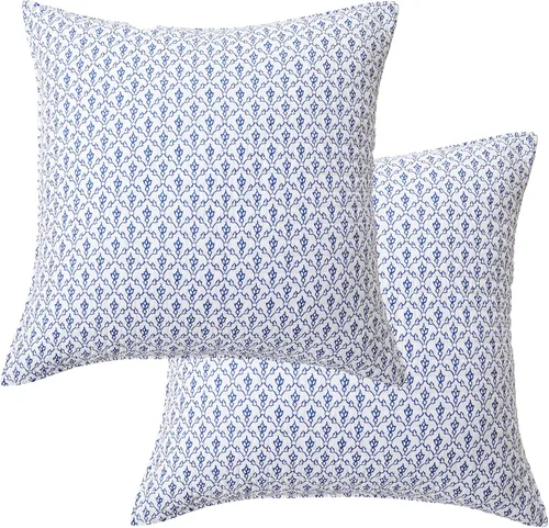 Miniatura 14 de Levtex Home - Juego de colcha Bennett - Colcha individual (80 x 106 pulgadas) y 1 funda estándar (20 x 26 pulgadas) - Paisley floral - Azul y blanco