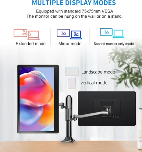 Miniatura 5 de Monitor de pantalla táctil portátil de 15.6 pulgadas, FHD 1920 × 1080 IPS Ra Pi Monitor de pantalla táctil para portátil HDMI, VGA, DVI, pantalla