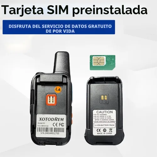 Miniatura 3 de Walkie Talkies gratuitos de por vida global Rango ilimitado 4G LTE PoC (Push-to-Talk Over Cellular) Radios nacionales PTT bidireccionales de larga