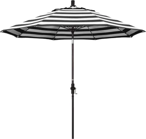 Miniatura 19 de California Umbrella GSCUF908117-5461 - Sombrilla redonda de 9 pies con poste de aluminio y varillas de fibra de vidrio para patio, 9 pies