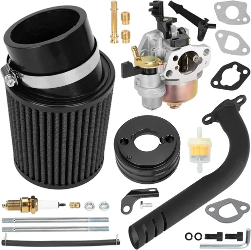 FVRITO Kit de Adaptador de Filtro de Aire de Carburador Mejorado para Tubo de Escape Etapa 2 para Clon Non Hemi Predator 212cc 196cc 6.5Hp GX160