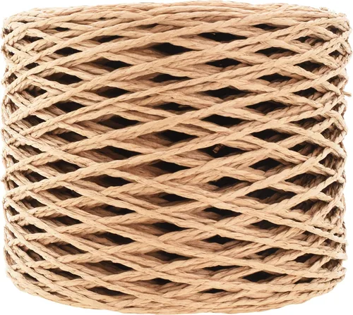 Miniatura 10 de Mandala Crafts Aqua Raffia - Hilo de rafia para envolver regalos, cinta de rafia de papel natural de 200 yardas para ganchillo, manualidades