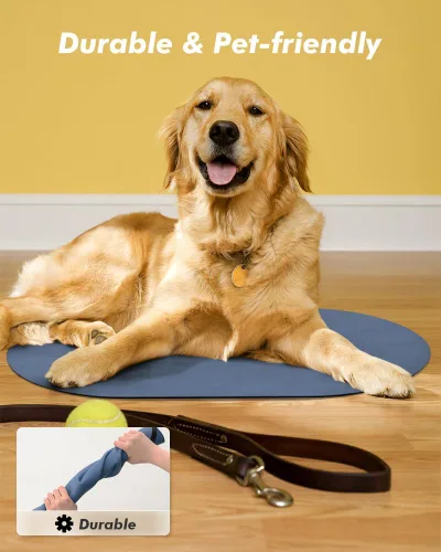 Miniatura 6 de Tapete absorbente de comida para perros y gatos, tapete para comida y agua, tapete de secado rápido para alimentos para mascotas, almohadilla