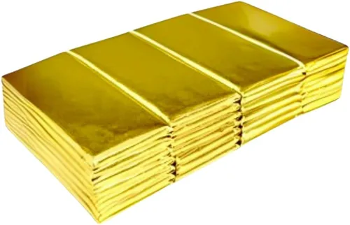Miniatura 5 de Envoltura de papel de aluminio, paquete de 100 envoltorios de barra de caramelo con respaldo de papel grueso, se pliega y envuelve bien, lo mejor