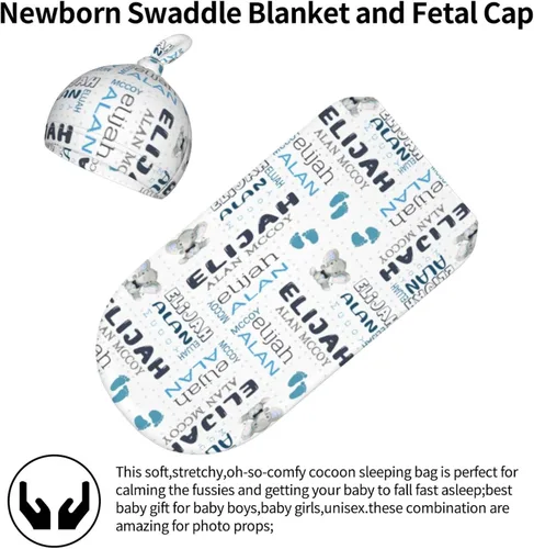 Miniatura 3 de Manta personalizada para bebé y niño con nombre, mantas de bebé personalizadas para niñas y niños con nombre, artículos personalizados para bebés