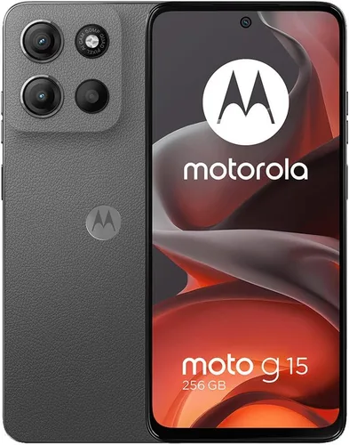 Motorola Moto G15 4G LTE (XT2521-2) 4+256GB Dual SIM | GSM desbloqueado | Modelo internacional | para T-Mobile, Metro PCS, Mint y Tello - (Gris)