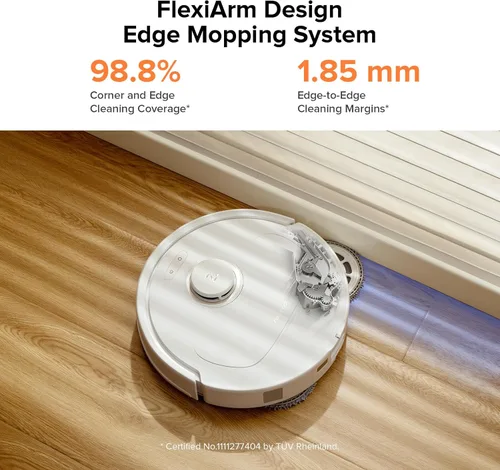 Miniatura 2 de roborock Qrevo Pro Robot Aspiradora y Trapeadora con Diseño FlexiArm de Trapeado de Bordes, Lavado Dinámico de Trapeador con Agua Caliente y Secado