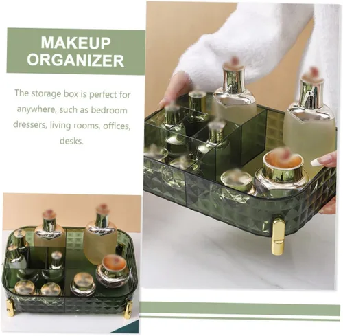 Miniatura 3 de Patrón transparente de lujo para cuidado de la piel y lápiz labial, elegante organizador de baño para almacenamiento de cosméticos para uso en casa