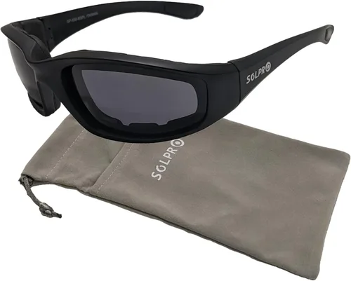 Miniatura 9 de Gafas de equitación para motocicleta, acolchadas a prueba de viento, polarizadas, TR90, marco flotante para actividades al aire libre, deportes