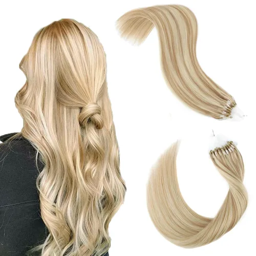 Miniatura 45 de ABH AMAZINGBEAUTY HAIR Extensiones de cabello rizado liso para mujeres negras con punta en I, cabello humano, punta en I, Remy, 50 mechones, punta