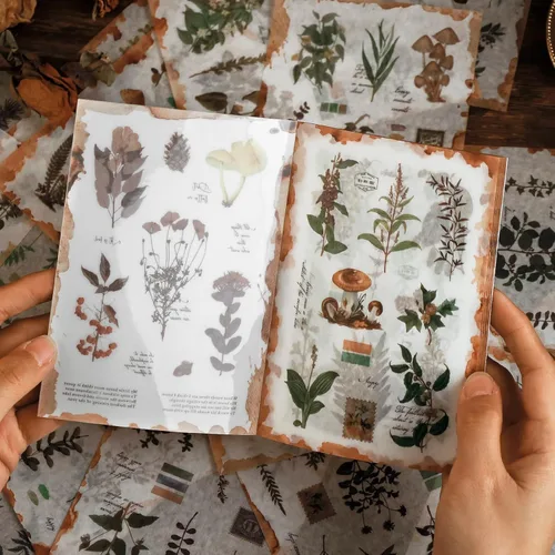 Miniatura 5 de Dizdkizd Calcomanías Washi con temática de mariposa para diario, libro de calcomanías de Ephemera, calcomanía de mariposa vintage para álbumes