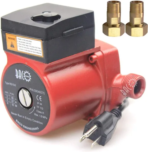Miniatura 8 de BACOENG Bomba de recirculación de agua caliente, 3/4 "NPT 110V Bomba de circulación automática con cabezal de acero inoxidable para calentador solar
