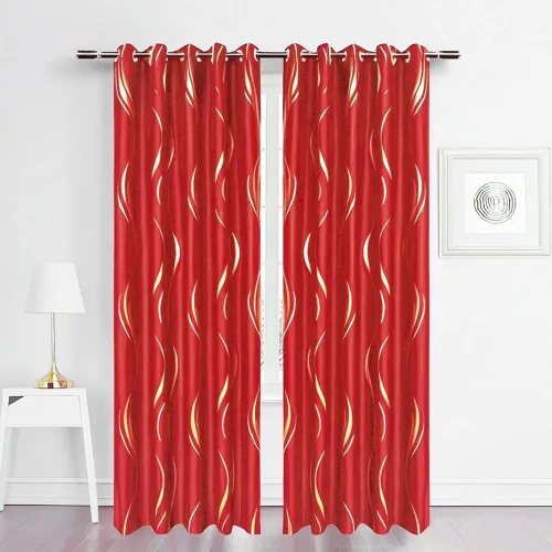 Miniatura 28 de MYRU Juego de 2 paneles de cortinas cortas de cocina para dormitorio, cortinas de rayas con estampado de aluminio para sala de estar