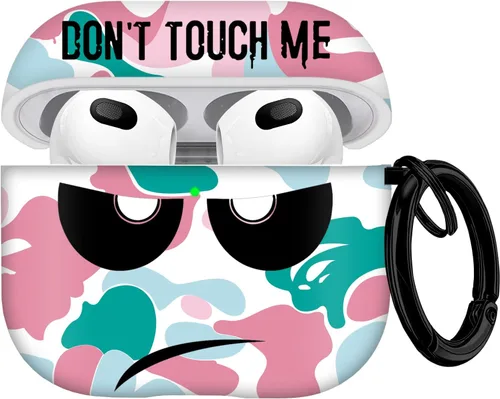 Miniatura 26 de Funda para Airpods Pro de 2ª generación 2022, Don't Touch Me para Airpods Pro 2 con llavero, funda suave y bonita a prueba de golpes para mujeres