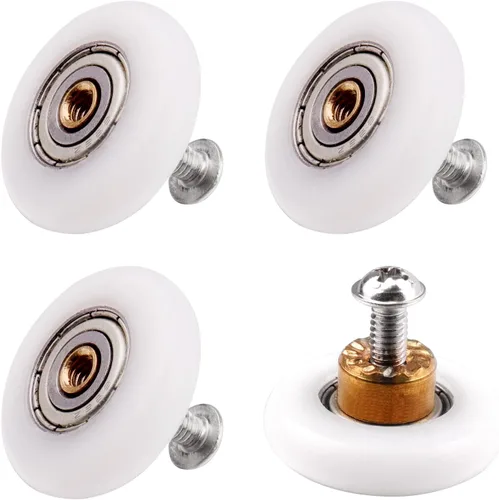 Miniatura 12 de Atoplee Ruedas para puerta de ducha – 4 piezas de repuesto de 0.71 pulgadas (0.748 in) para puerta corrediza de cristal de baño