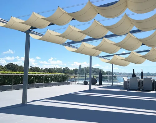 SunnyRoyal Toldo retráctil de 3 x 13 pies para pérgola, toldo de repuesto con herrajes para patio, porche, jardín, al aire libre Beige