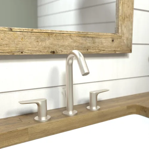 Miniatura 2 de hansgrohe Logis 71533821 - Grifo de lavabo de baño de 3 agujeros con ahorro de agua moderno y de bajo flujo en níquel cepillado, 71533821