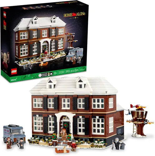 LEGO Ideas Home Alone McCallisters - Juego de construcción de casa para adultos, kit de modelo de película coleccionable para decoración de oficina