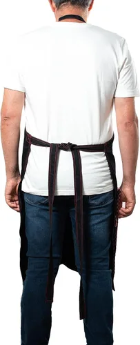 Miniatura 8 de BÖHM - Delantal de cocina profesional con bolsillos, trabillas para herramientas, correa ajustable para el cuello, algodón duradero de doble