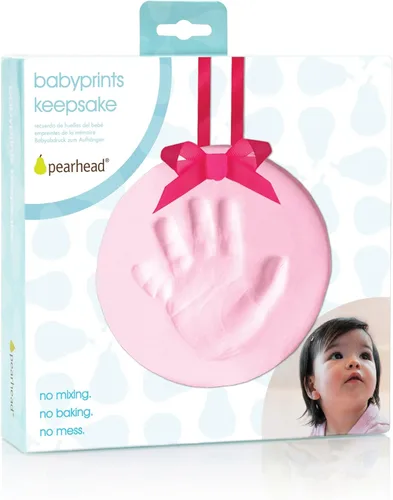 Miniatura 10 de Kit de adorno Pearhead Babyprints para la primera huella de mano o huella del bebé, fácil impresión de arcilla DIY sin hornear, regalo de recuerdo