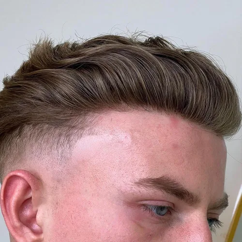 Miniatura 15 de SIMBEAUTY Cabello humano súper natural para hombre, estilo libre de tupé, 10 x 8 pulgadas, sistemas de reemplazo de cabello para hombres