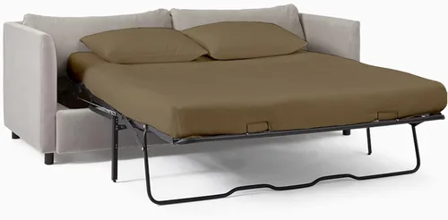 Miniatura 11 de Juego de sábanas de 500 hilos para sofá cama de algodón egipcio puro (35.8 x 71.7 in), color beige sólido con bolsillo de hasta 5.9 in