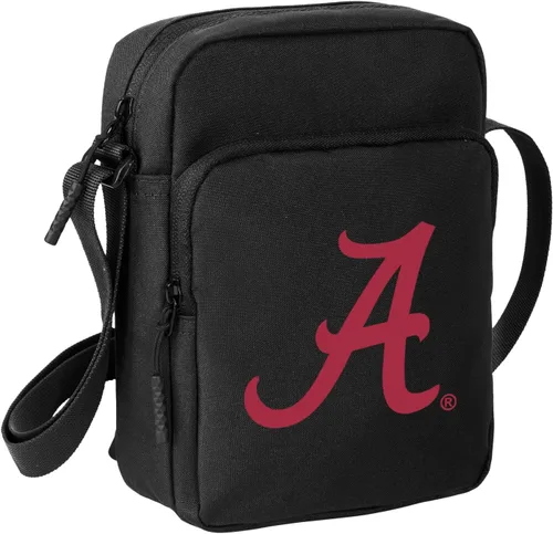 Alabama - Bolsa de viaje cruzada de la Universidad de Alabama para deportes, entrenamiento, correr, festival, paquete de cintura color negro