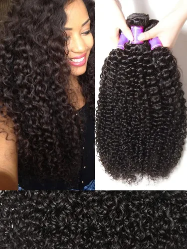 Nadula Cabello humano rizado malasio, 3 paquetes de 12 10 8 pulgadas, 100% sin procesar virgen Jerry extensiones de trama de cabello humano rizado