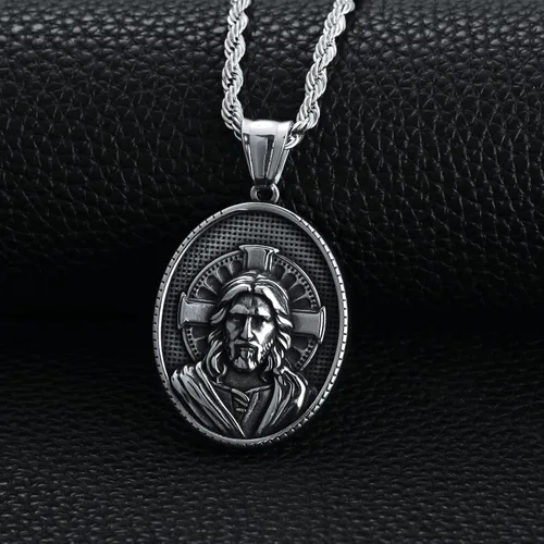 Miniatura 5 de Saint Patron Necklace for Men Women Stainless Steel St Medal Protection Necklace Catholic Religious Amulet Gifts for Mothers Fathers Day