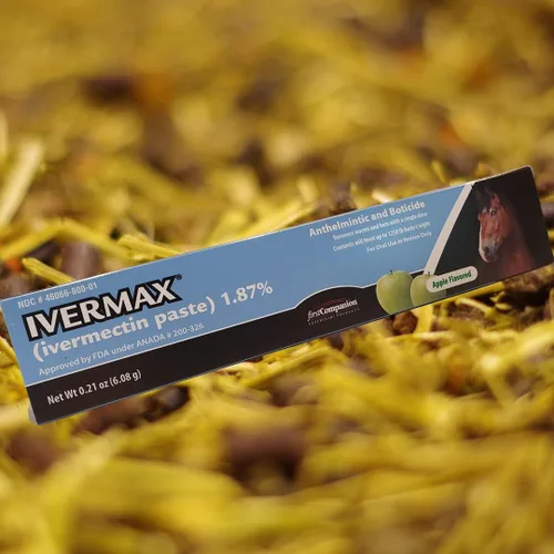 Miniatura 2 de Ivermax - Desparasitante de pasta equina de ivermectina con sabor a manzana, paquete de 2