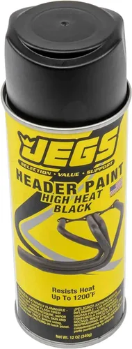 Miniatura 4 de JEGS Pintura negra resistente a altas temperaturas 12 oz. Spray en aerosol Resiste el calor hasta 1200 grados F Curado con calor a 400 grados