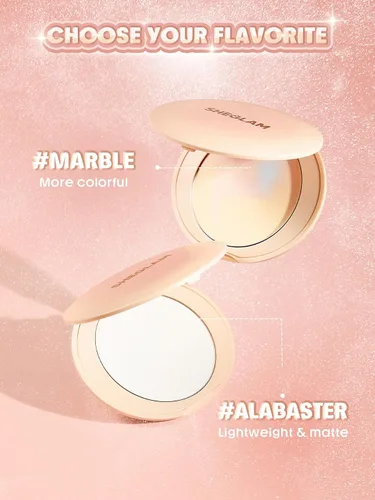 Miniatura 2 de SHEGLAM Magic Veil Setting Polvo de acabado prensado en polvo impermeable y control de aceite, ajuste hidratante y no secado-Alabastro