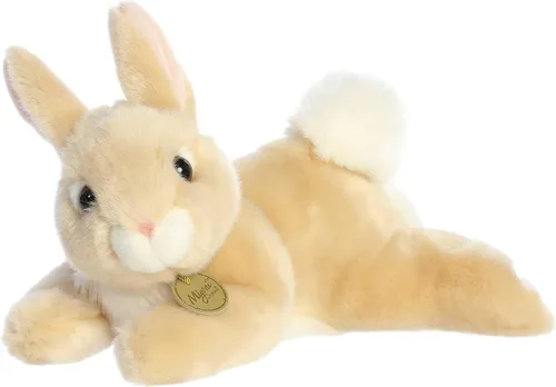 Aurora Animal de peluche realista Miyoni Resting Bunny – Detalles realistas que hacen un compañero preciado – Perfecto para decorar dormitorios o