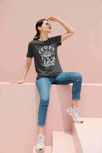Miniatura 2 de Dapiaoliang Camiseta sin mangas con estampado floral y luna para mujer, diseño gótico y estético, para senderismo, aventura y naturaleza