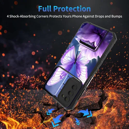 Miniatura 1110 de Funda para Samsung Galaxy S22 Ultra 5G, Galaxy S22 Ultra con cubierta de cámara deslizante, funda resistente de doble capa con función atril Black