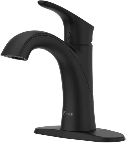 Miniatura 10 de Pfister Weller LG42WR0K - Grifo de lavabo de baño de una sola manija, instalación de 1 agujero o 3 agujeros, acabado de níquel cepillado con drenaje