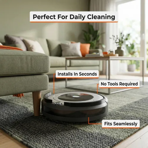 Miniatura 6 de Extensor de parachoques ajustador de altura para aspiradora Roomba Eufy, 2 piezas fabricadas con material duradero y fácil de instalar, evita que