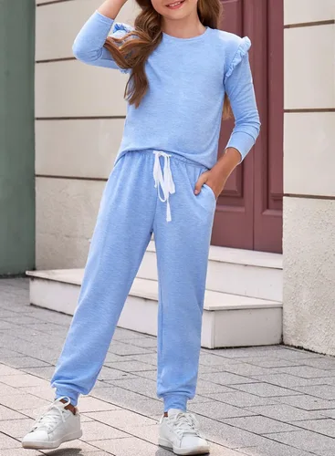 Miniatura 5 de blibean Conjuntos de ropa de otoño para niñas con estilo, tallas 4-13 años