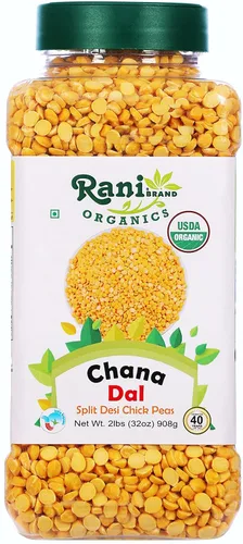 Miniatura 12 de Rani Chana Dal (garbanzos desi divididos sin piel) 64 oz (4 libras) 4.0 lbs a granel ~ Todo natural Apto para gluten Sin OMG Kosher Vegano