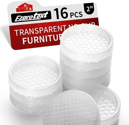 Miniatura 51 de Ezprotekt Almohadillas Antideslizantes para Muebles, 8 Piezas Copas de Ruedas de Goma Antideslizantes de 2.5", Posavasos Antideslizantes