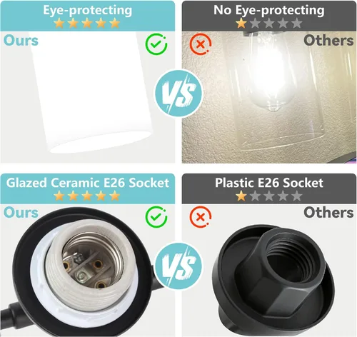 Miniatura 5 de Lámparas de baño negras de 3 luces, modernas luces de tocador sobre el espejo, apliques de pared de baño con pantalla de vidrio blanco, enchufe E26