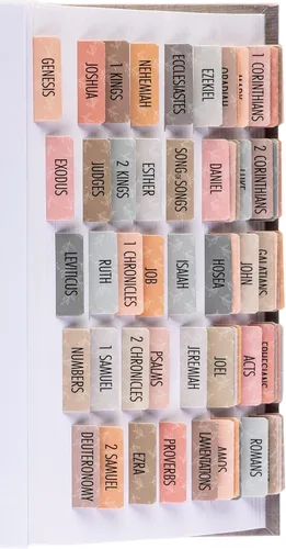 Miniatura 8 de DiverseBee Pestañas laminadas de la Biblia para mujeres (letra grande, fácil de leer), pestañas coloridas para libros de diario bíblico, regalo Rosa